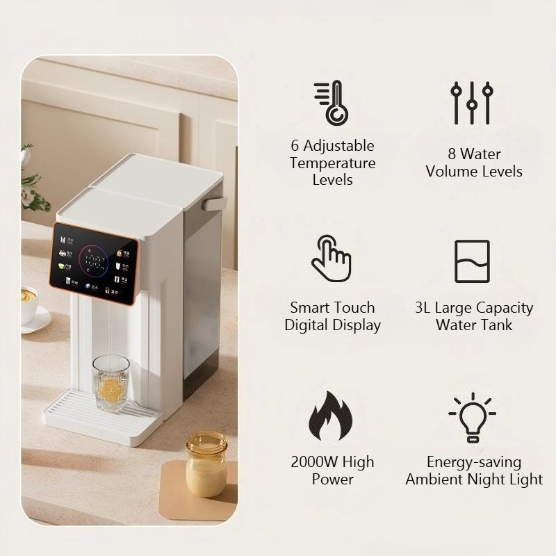 3L Countertop Water Dispenser Kettle Instant Fast Boil Energy Saving 2000W — image 3