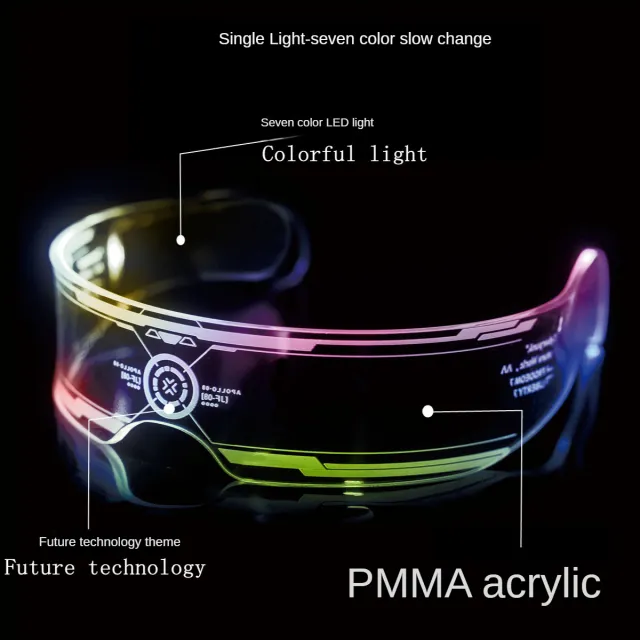 New LED Luminous Glasses Toys Single Light Colorful Flashing - Shop at LoveMi