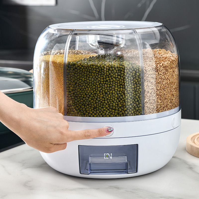 Пищевое пластиковое ведро для хранения зерна на кухне