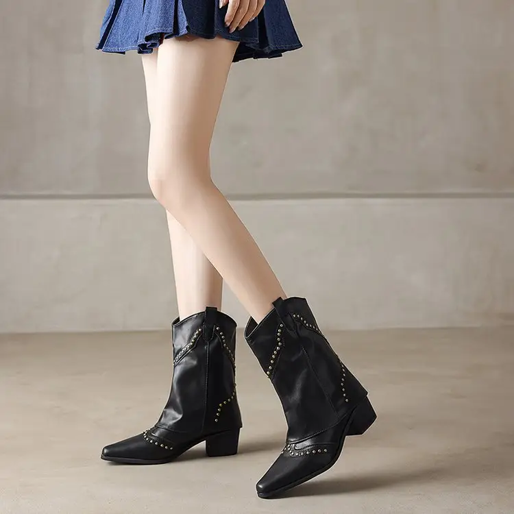 Women's Vintage Pointed Toe Western Boots