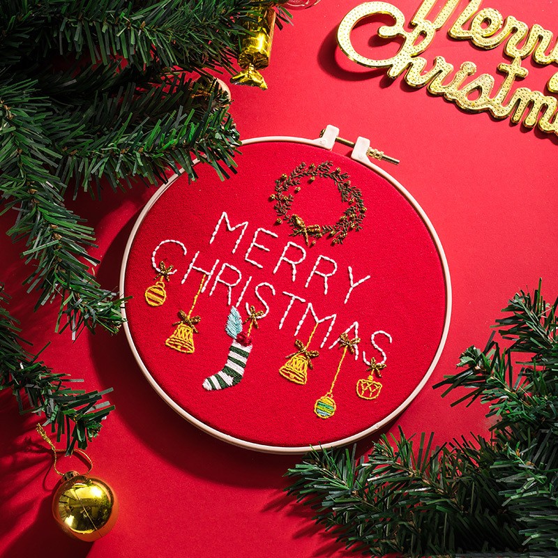 Christmas Embroidery Manual Diy Material Bag Beginner — image 1