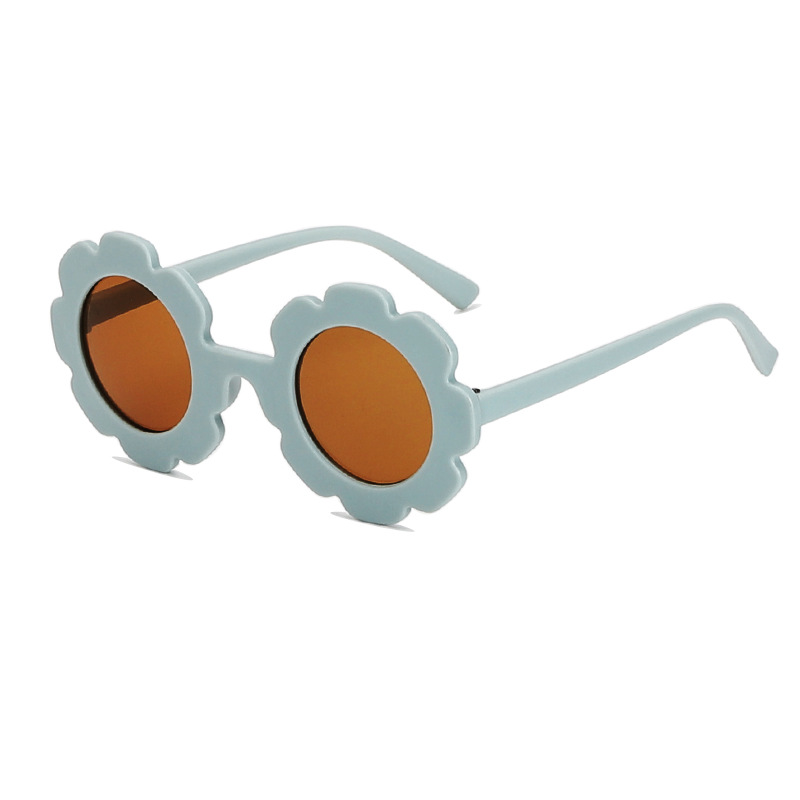 Children's Cute Sunflower Round Frame Sunglasses - Image 12