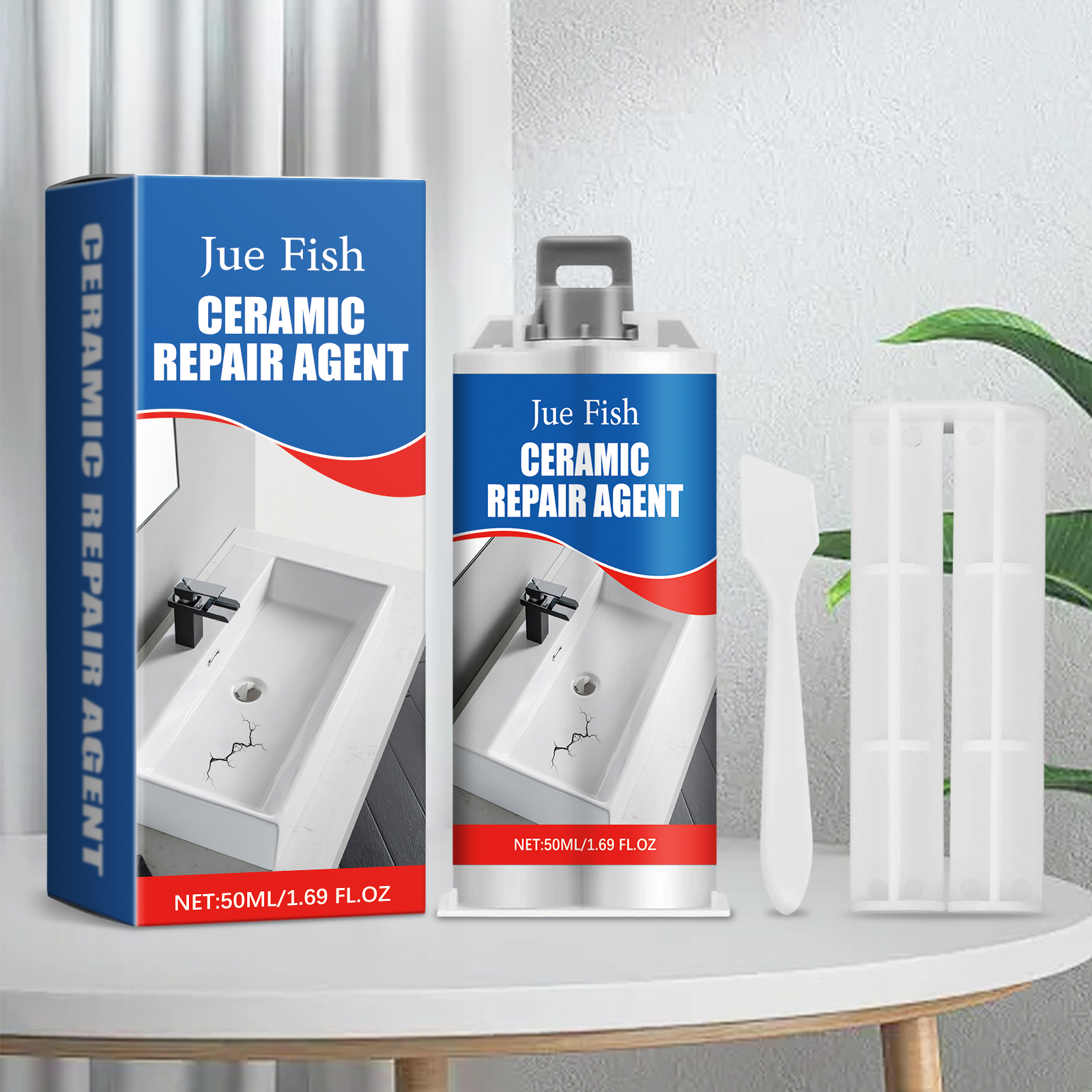 50ml Bottle Of Tile Repair Adhesive-2 Tools1box