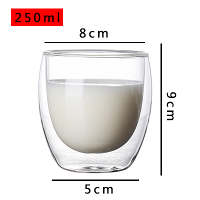 Title 4, Household Double Layer Transparent Glass Water Cup