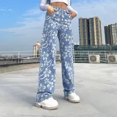 Fashion And Sweet Style Flower Pattern Personality - Blue - View 1