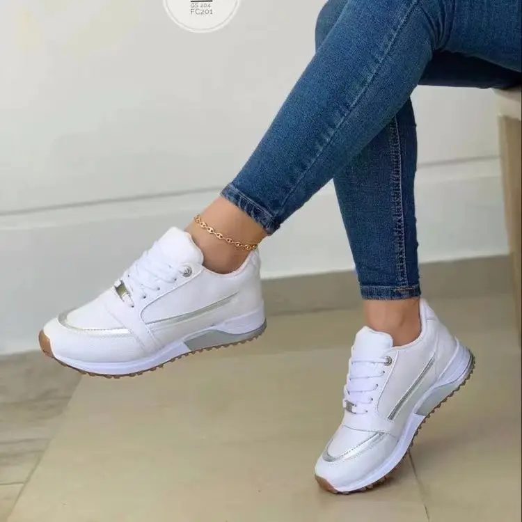 Casual Lace-up Flat Shoes Women Shallow Round