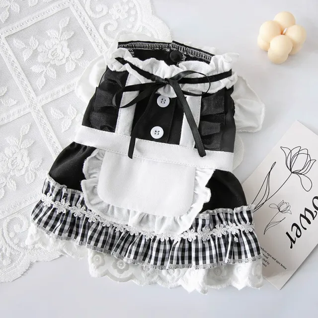 Thin Cat Princess Dress Two Feet Dog Pet Black - Shop at LoveMi