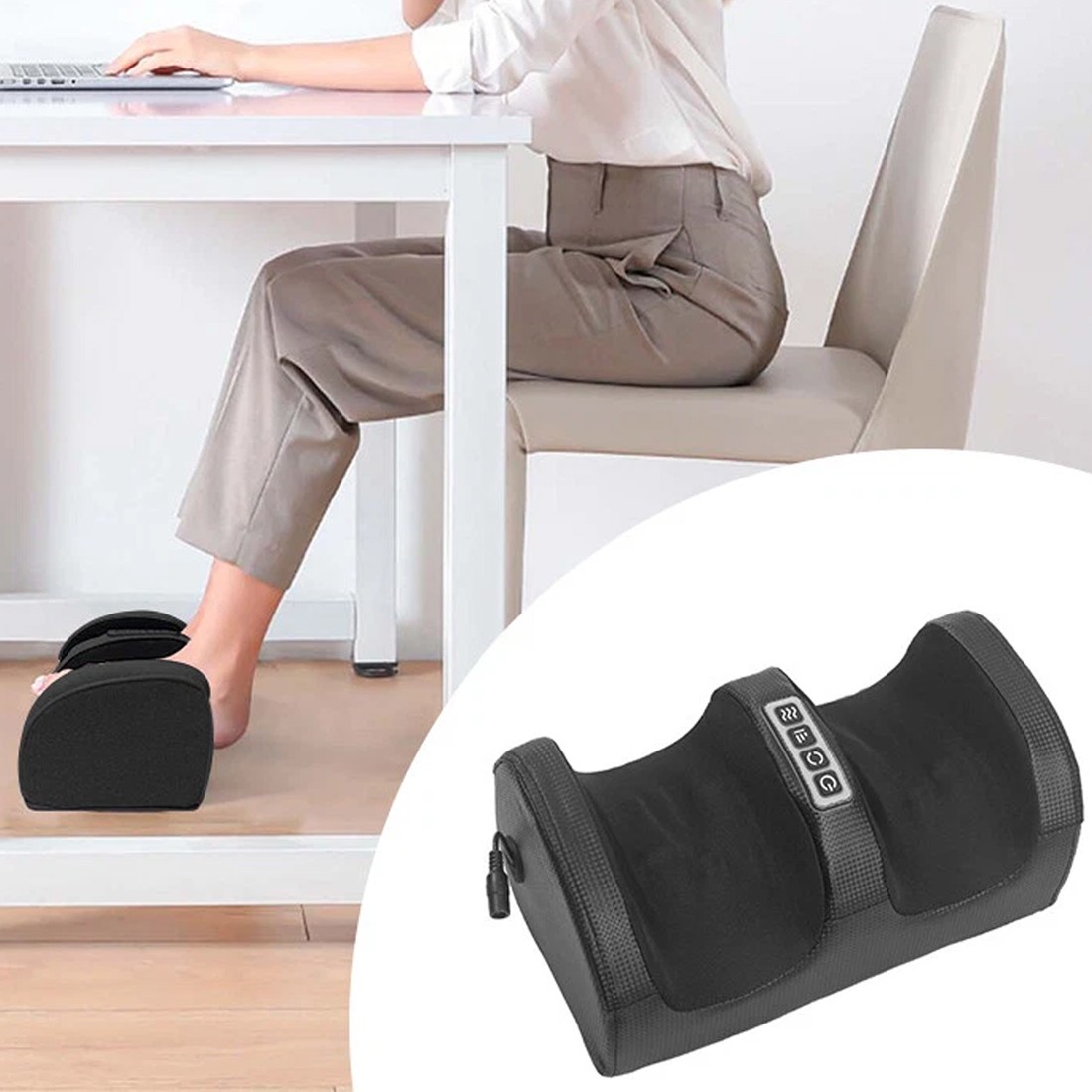 NEW Foot Leg Vibration Blood Circulation Booster Feet Massager Kneading Pain Relief UK