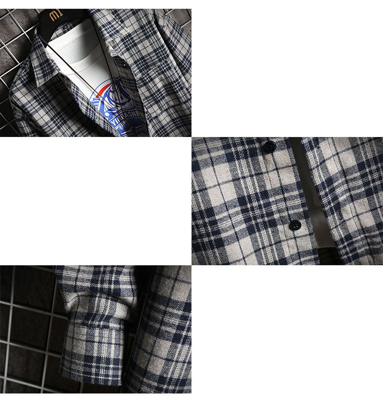 Men's Plus Size Long Sleeve Shirt Square Collar Simple Casual Jacket