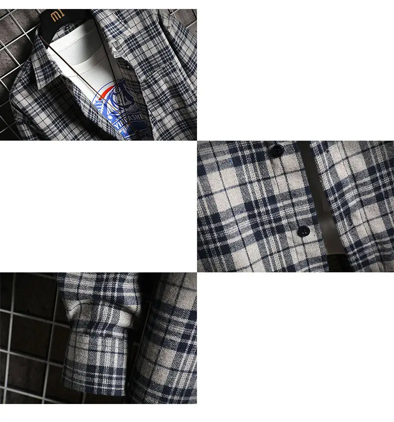 Men's Plus Size Long Sleeve Shirt Square Collar Simple Casual Jacket