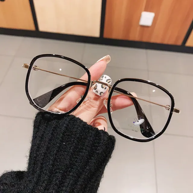 Myopia Glasses Frosted Trend Hot Style Fashion Undressed Photo Show Face Small Glasses Frame Gold - Shop at LoveMi