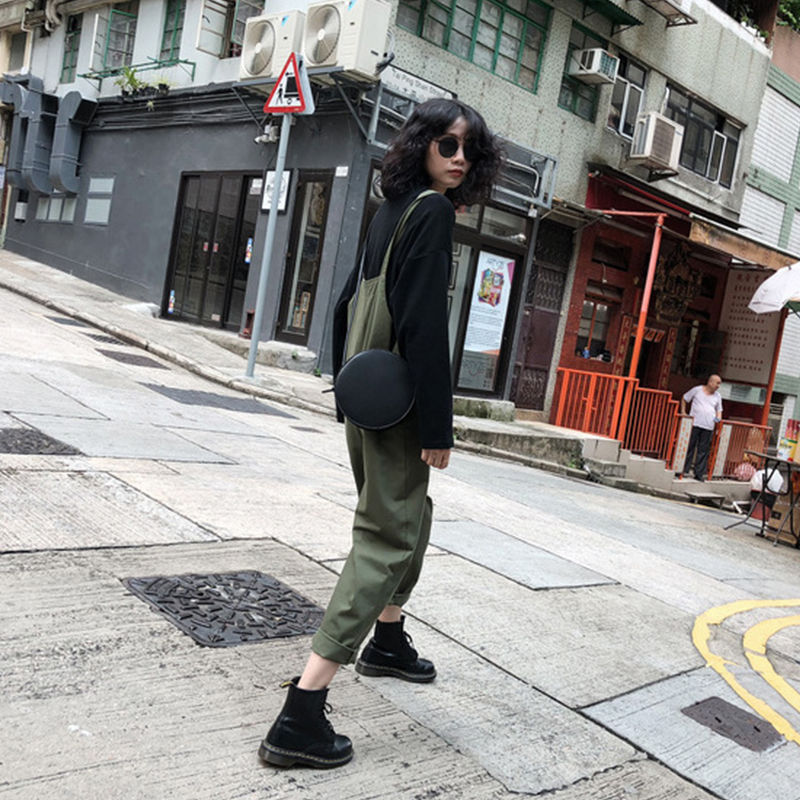 Girl Student Bib Korean Style Loose And Thin