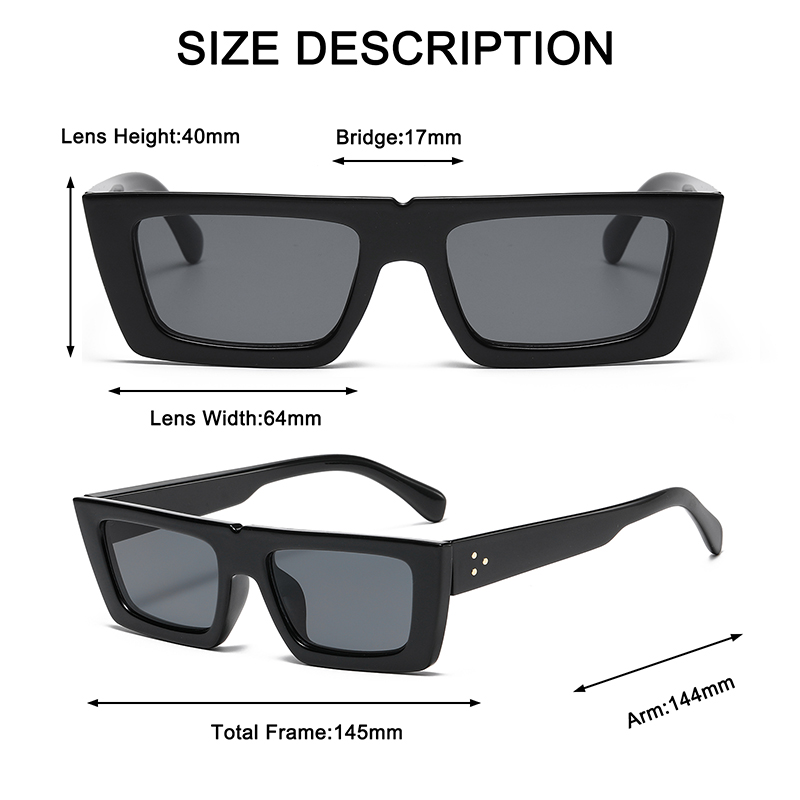 Title 1, Street Girl Retro Square Sunglasses Rectangle