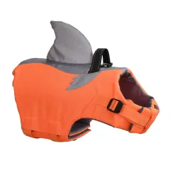 New Flying Shark Fin Life Jacket Dog Swimsuit Outdoor - Orange - View 1