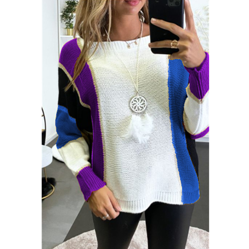 Title 7, Maglione pullover casual color block in acrilic...