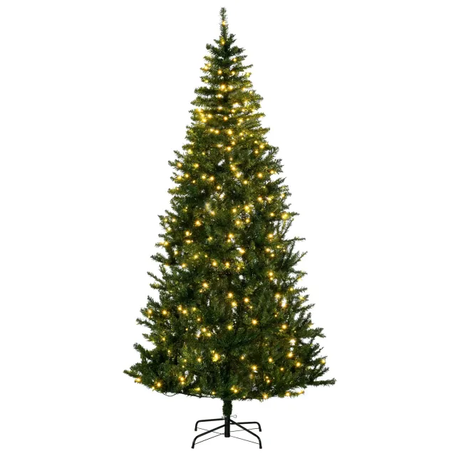 7.5 Feet Prelit Artificial Christmas Tree Warm White LED Light Holiday Home Xmas Decoration, Green Green - Shop at LoveMi