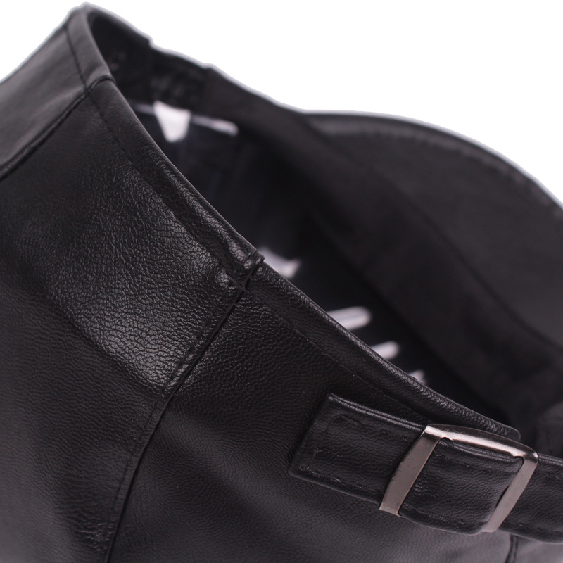 Men's Fashionable Leather Forward Hat