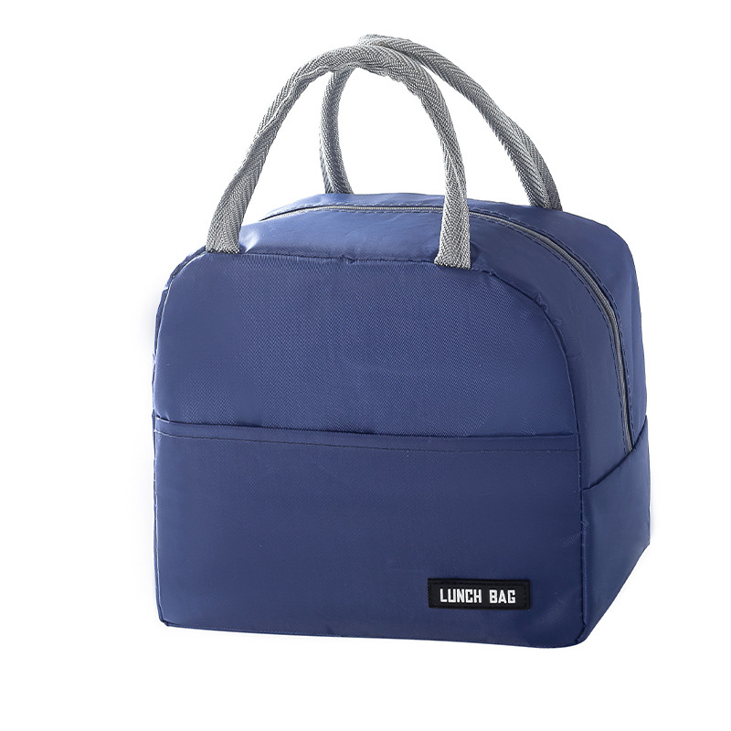 Solid Color Thickened Insulated Lunch Tote Bag, Portable Thermal Cooler Lunch Bag, Reusable Waterproof Food Carrier Bag, Leakproof Lunch Container Bag For Office Workers Students Picnic Travel — foto 8