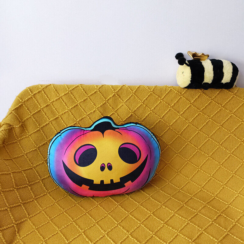 Title 7, Halloween Colorful Funny Pumpkin Pillow Plush T...