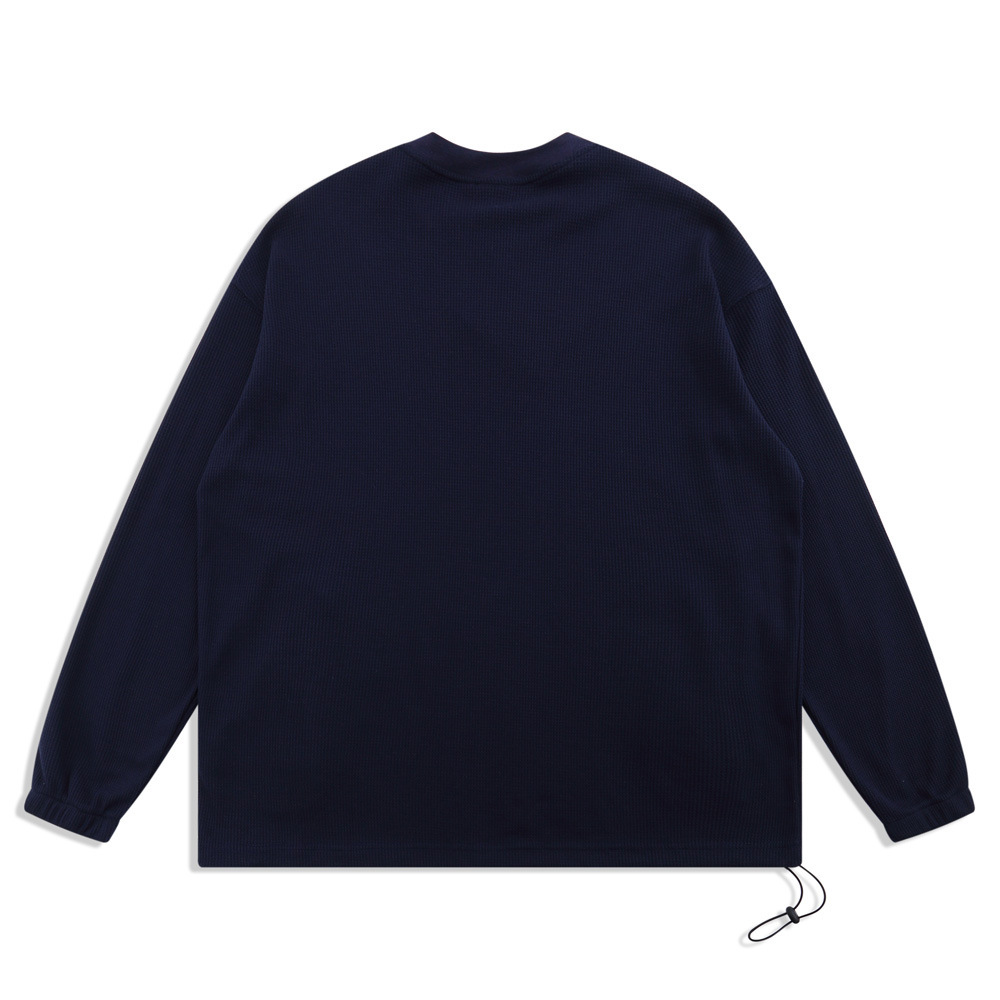 Pure Color Simple Sweater Loose Round Neck Trendy Sports Pullover