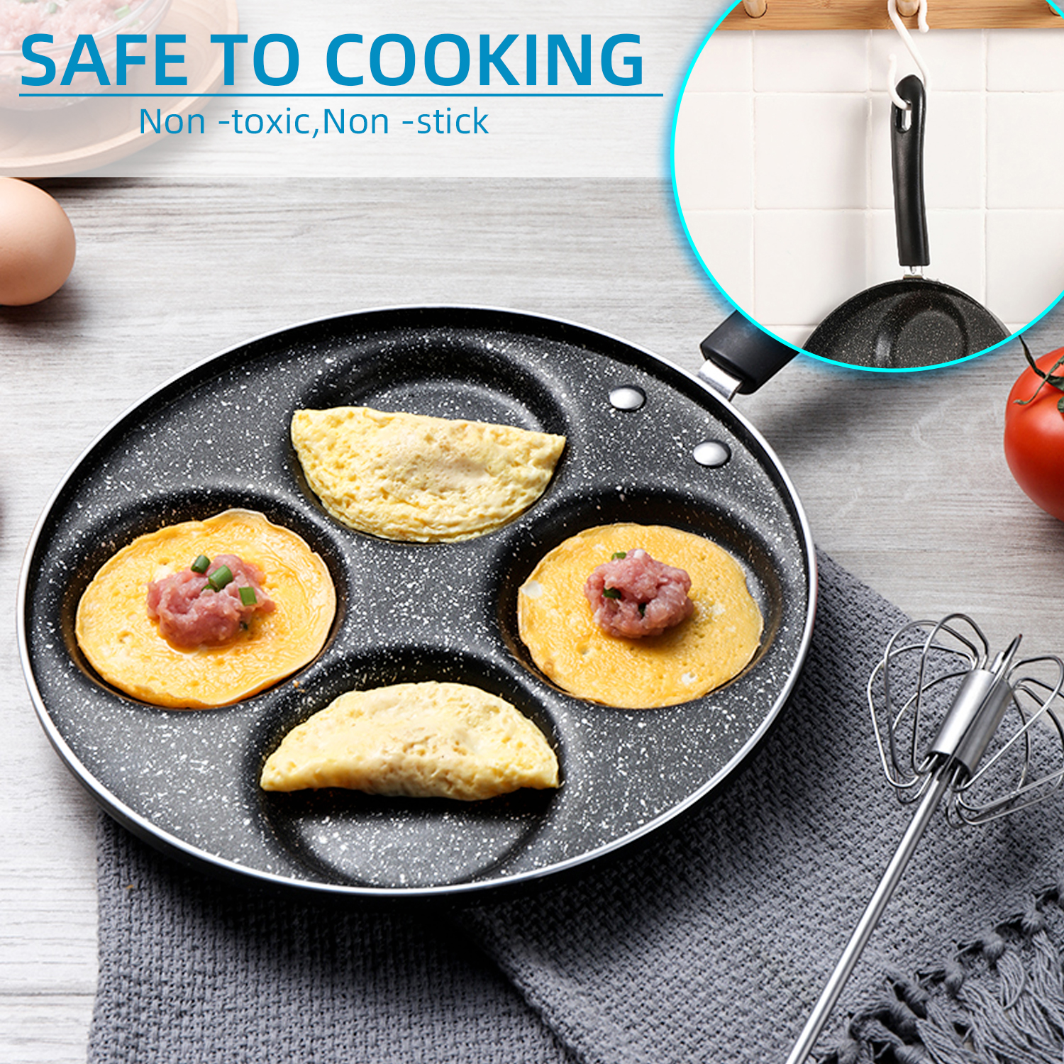 Fried Egg Magic Pot Seven Hole Omelette Pot Household