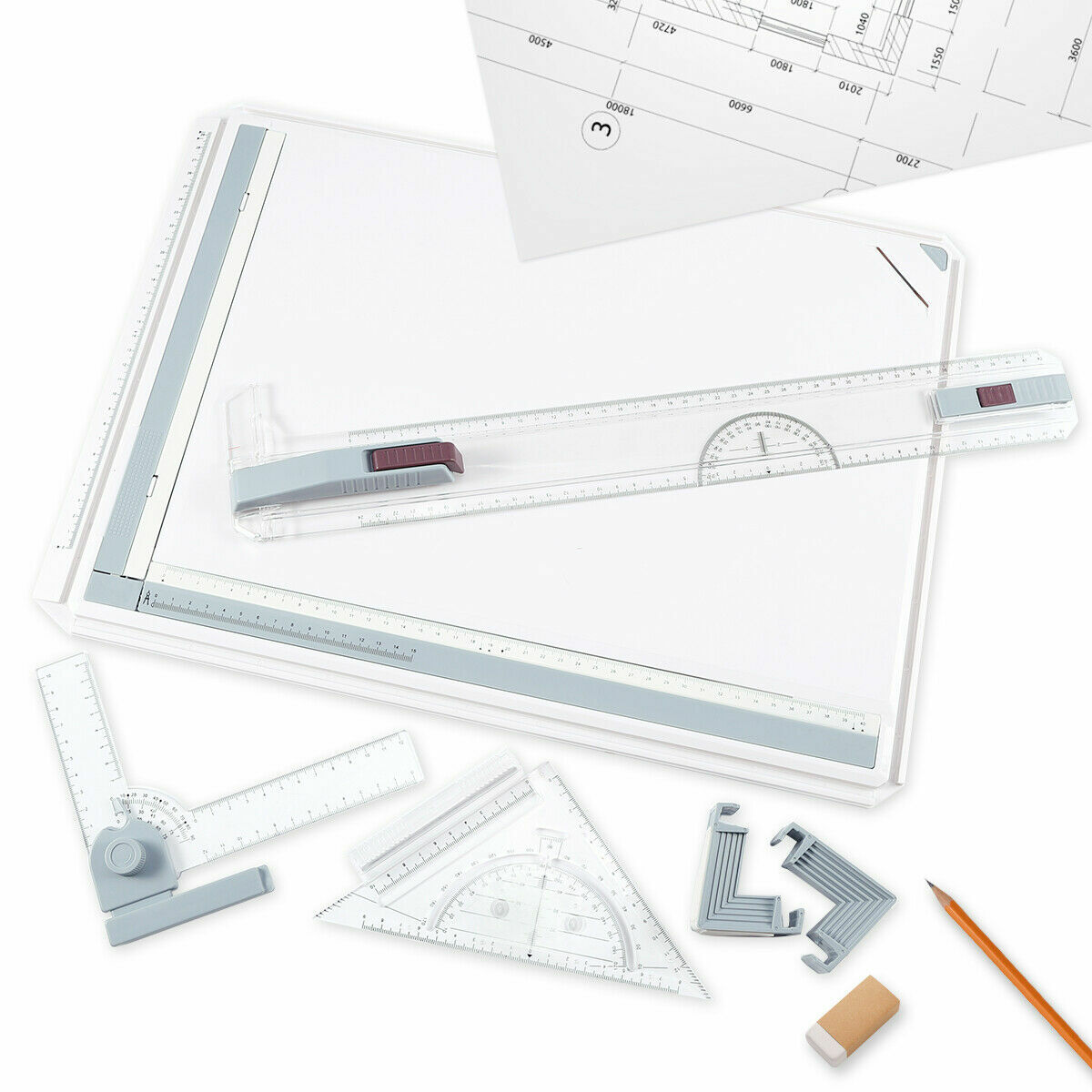 Engineering A3 Drawing Board Table Architects Technical Drafting Whiteboard Tool — image 12