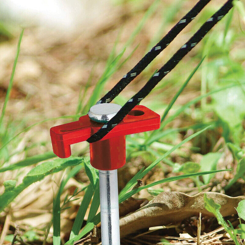 10Pcs Heavy Duty Galvanised Steel Tent Pegs Metal Camping Ground Sheet Anchor HS