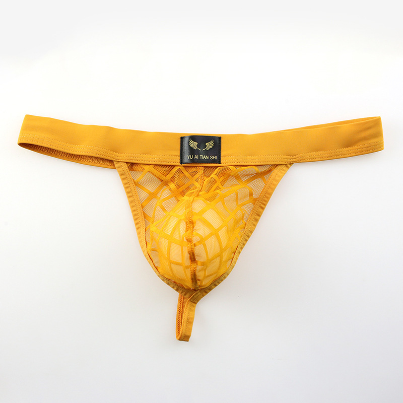Men's Underwear Fashion Sheer Low Waist Mesh Thong - 6