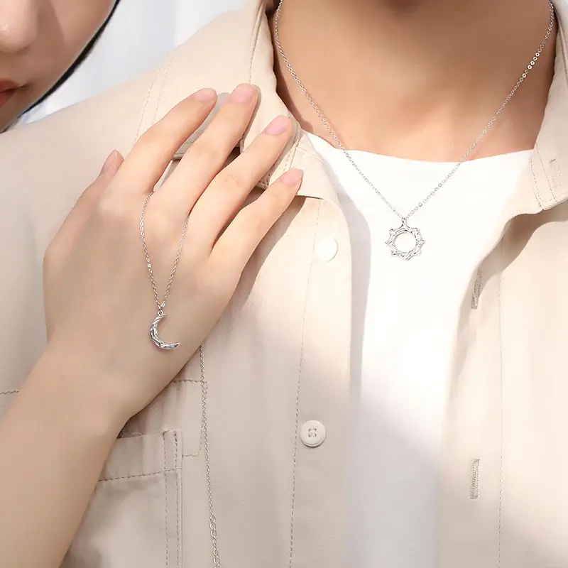 Sun And Moon Pendant Fashion Collar Chain