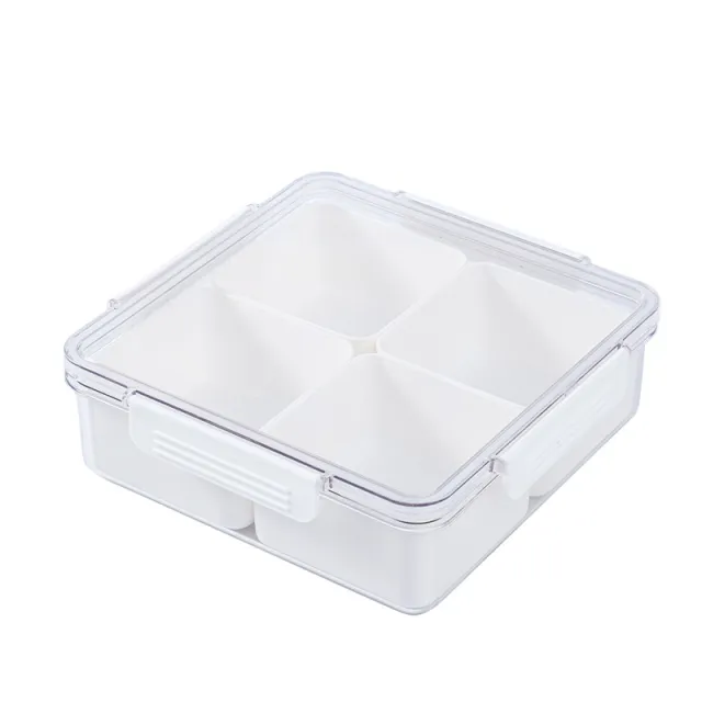 Compartment Fruit Plate Candy Storage Box Square Grid - Shop at LoveMi