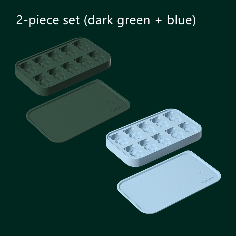 Dark green and blue