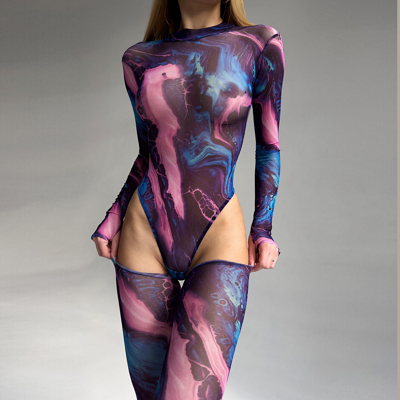 Tie-dye Underwear Jumpsuit Tight Outer Wear - Image 5