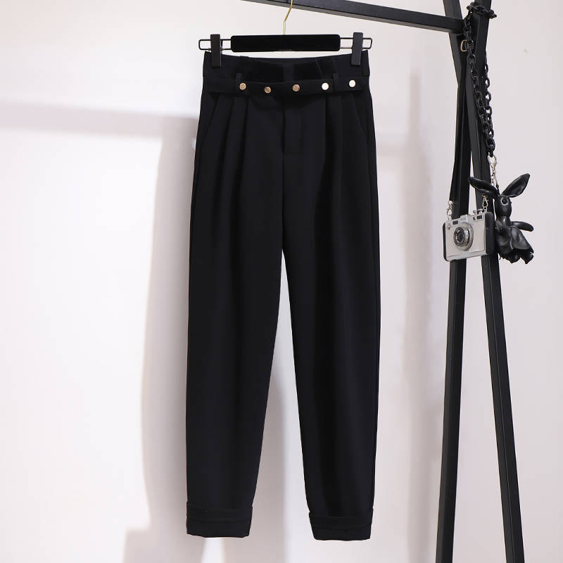 Shirt Jacket Casual Nine-point Pants Professional Two-piece Women