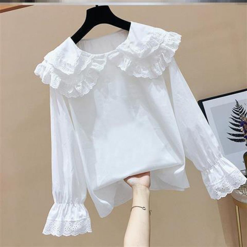 Title 4, Small Lace Doll Collar Shirt New