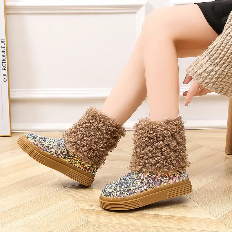 Winter New Style Short Tube Slip On Cotton Shoes