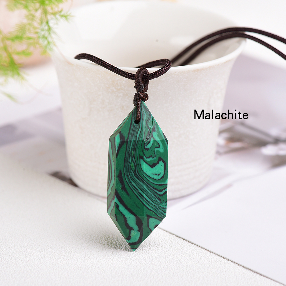 Natural Crystal Rough Hexagonal Prism Energy Stone Jewelry