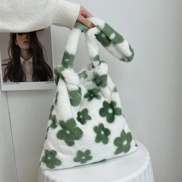 Girl's Cute Casual Plush Bag Green - Shop at LoveMi