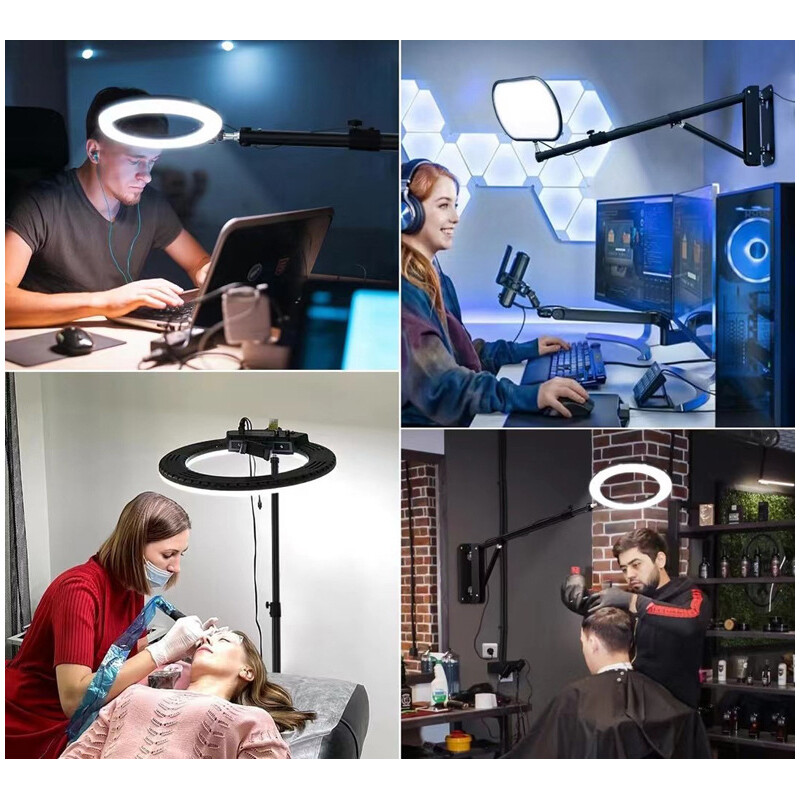 39 Triangle Wall Mount Light Stand Boom Arm For Video Moonlight UK — image 7