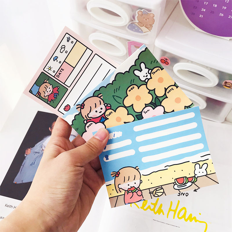 Student Portable Plan Checkered Sticky Notes