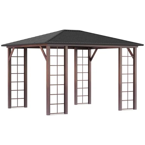 Gazebo With Galvanized Steel Roof - Image 1 of 5