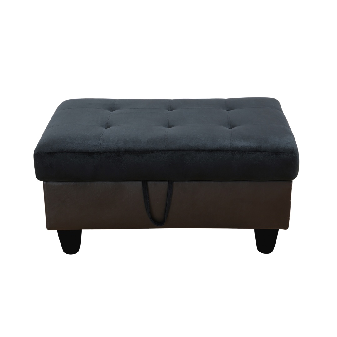 Pickup Only--Dark Blue And Brown Color Lint And PVC 3-Piece Couch Living Room Sofa Set