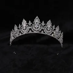 Zircon Crown Flower Hair Accessories Wedding Wedding Dress - 4 Style - View 1