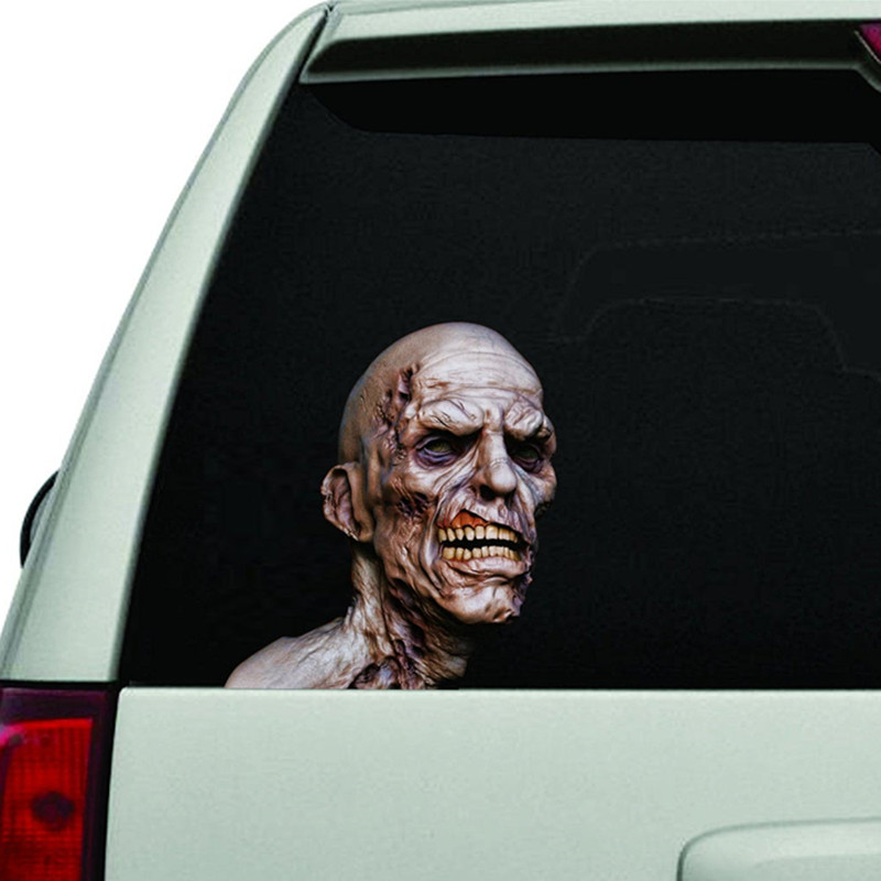 Scary Halloween Zombie Car Window 3D Sticker (Horror avatar)