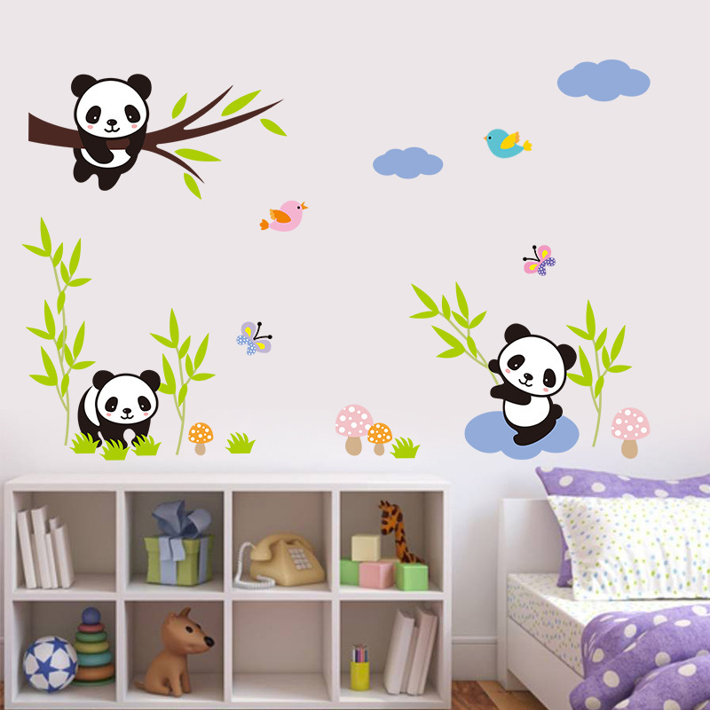 f308f124 f2bd 48ac b626 42df1dd6370a - Panda Bamboo Removable Wall Sticker Children Room