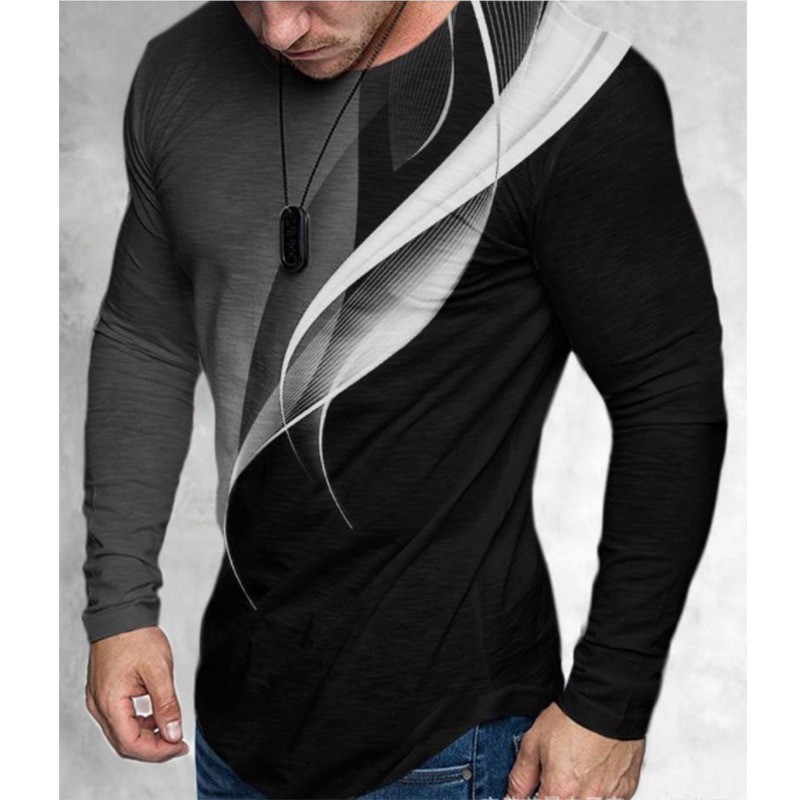 Title 7, New mens loose round neck 3D printed T-shirt, ...