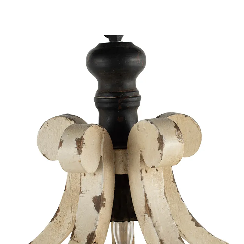 Farmhouse Chandelier, Dilapidated White Chandelier French Country