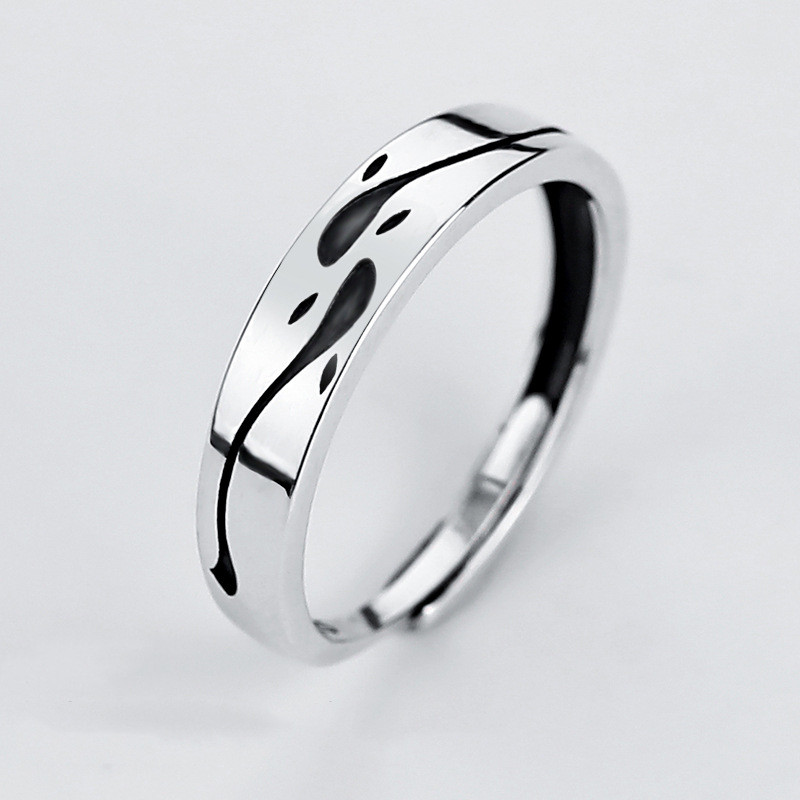 Vintage Distressed Men's Ring Personality Thai Silver Shina