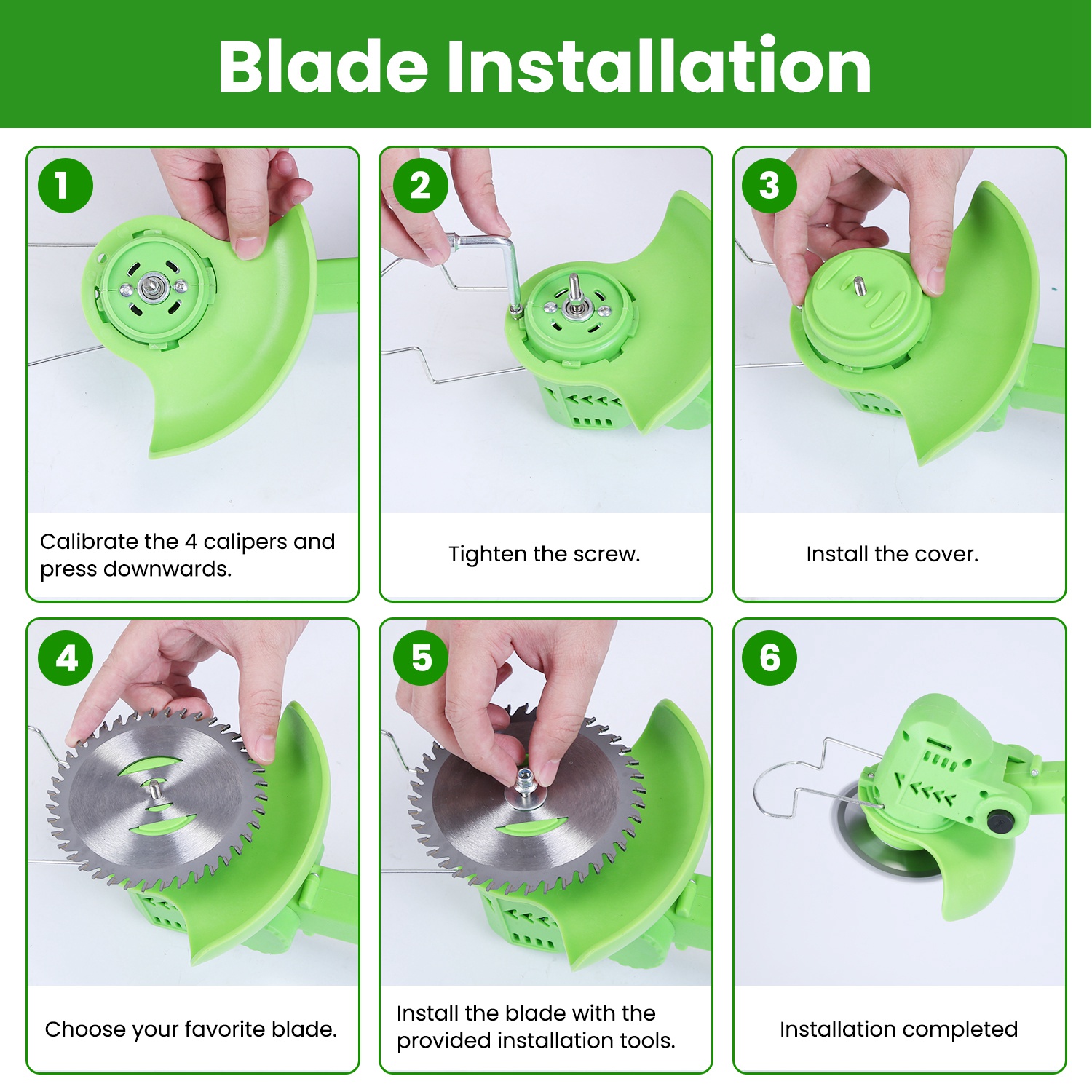 12V 200W Cordless Grass Trimmer Rechargeable Lawn Mower 9000M Per Min Weed Cutter With Saw Blade 2 Stainless Steel Blades 10 Plastic Blades 2 Rechargeable Batteries Goggles Gloves