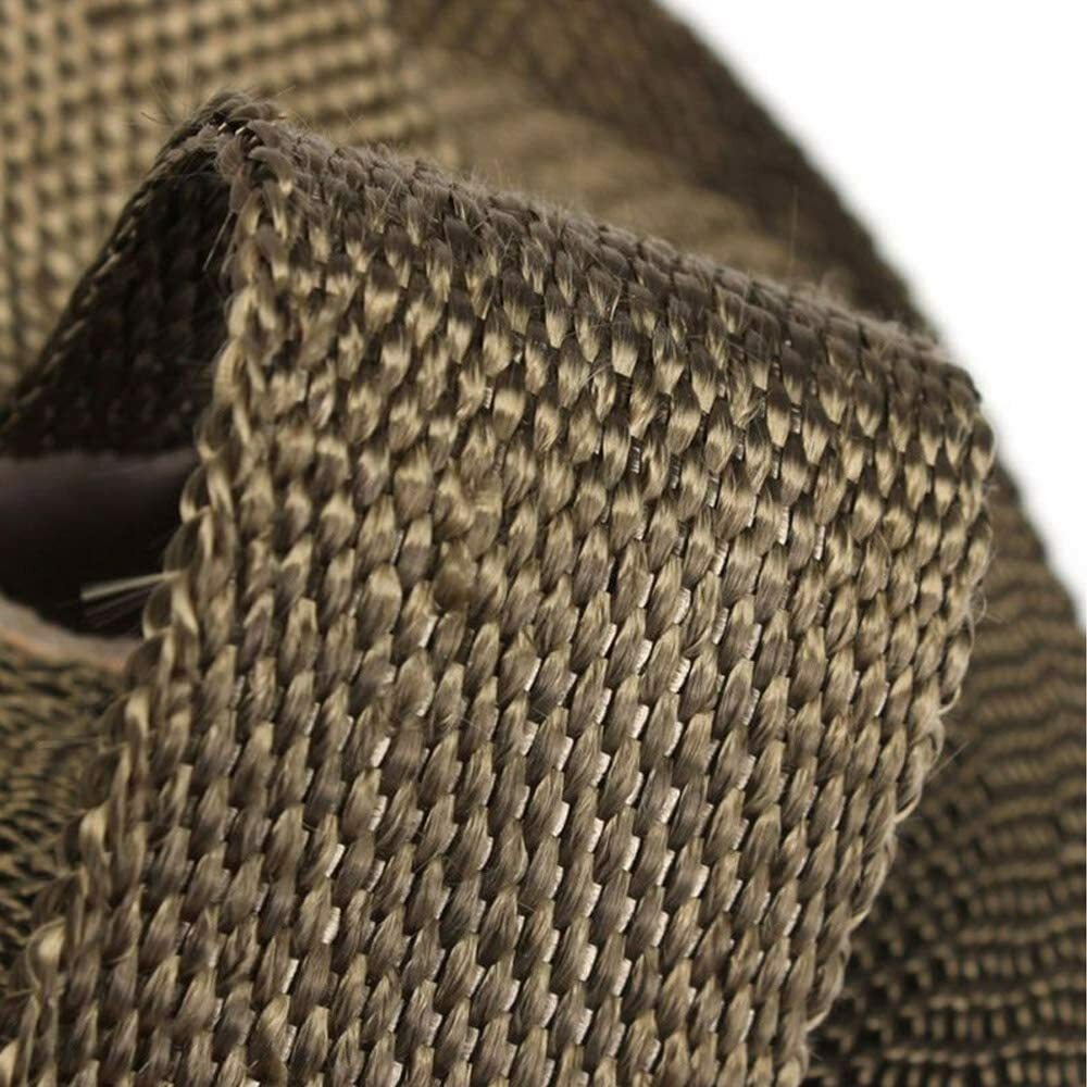 20M Titanium Gold Heat Wrap Tape Exhaust Insulating Downpipe Manifold 20 Ties 8