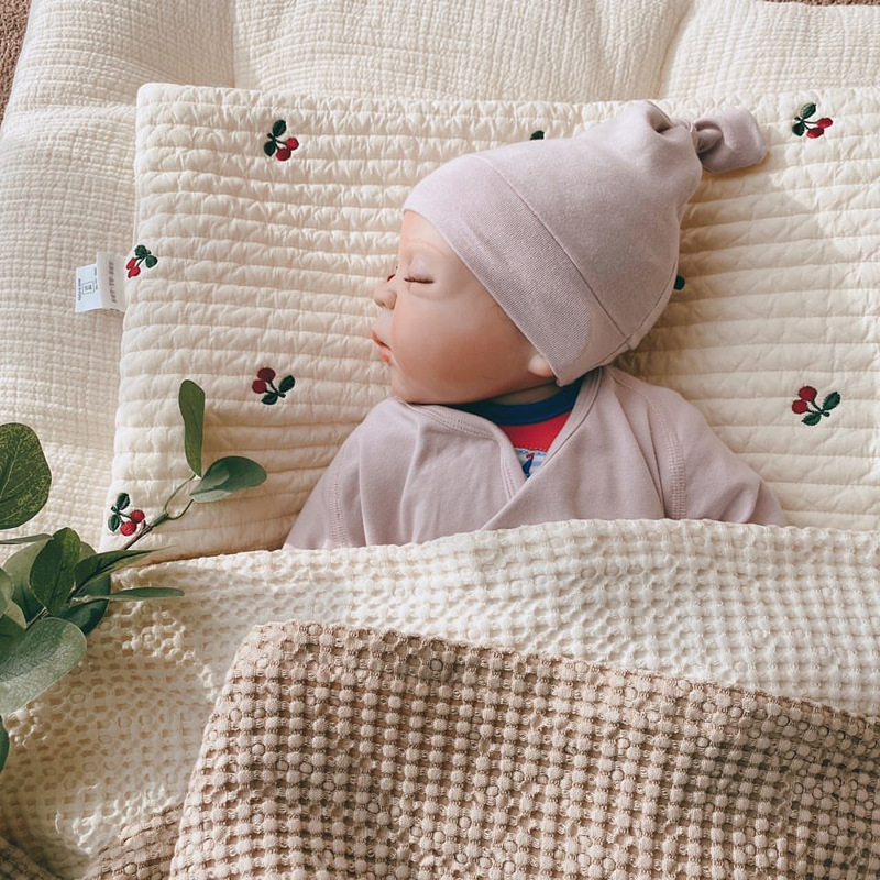 Korean Style Newborn Double Sided Pillow Cotton Embroidery